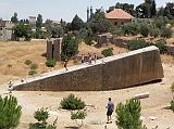 Bekaa Valley 11 Baalbek Stone of the Pregnant Woman Roman Monolith At the South Entrance